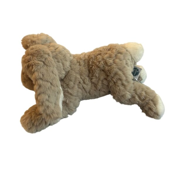 Mary Meyer Laying Down Bunny Plush Toy 12" Long Soft Beige & White Stuffed Anima - Picture 2 of 4
